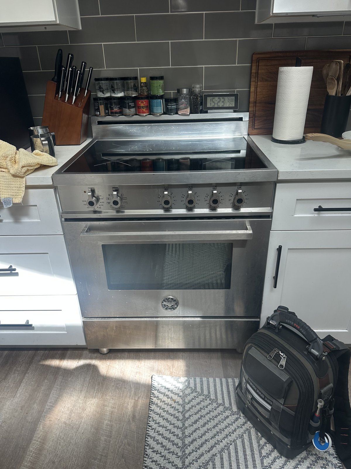 Bertazzoni range fully reassembled and back in service after convection heating element replacement
